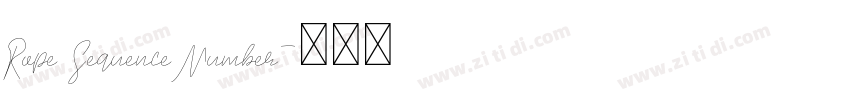 Rope Sequence Number字体转换